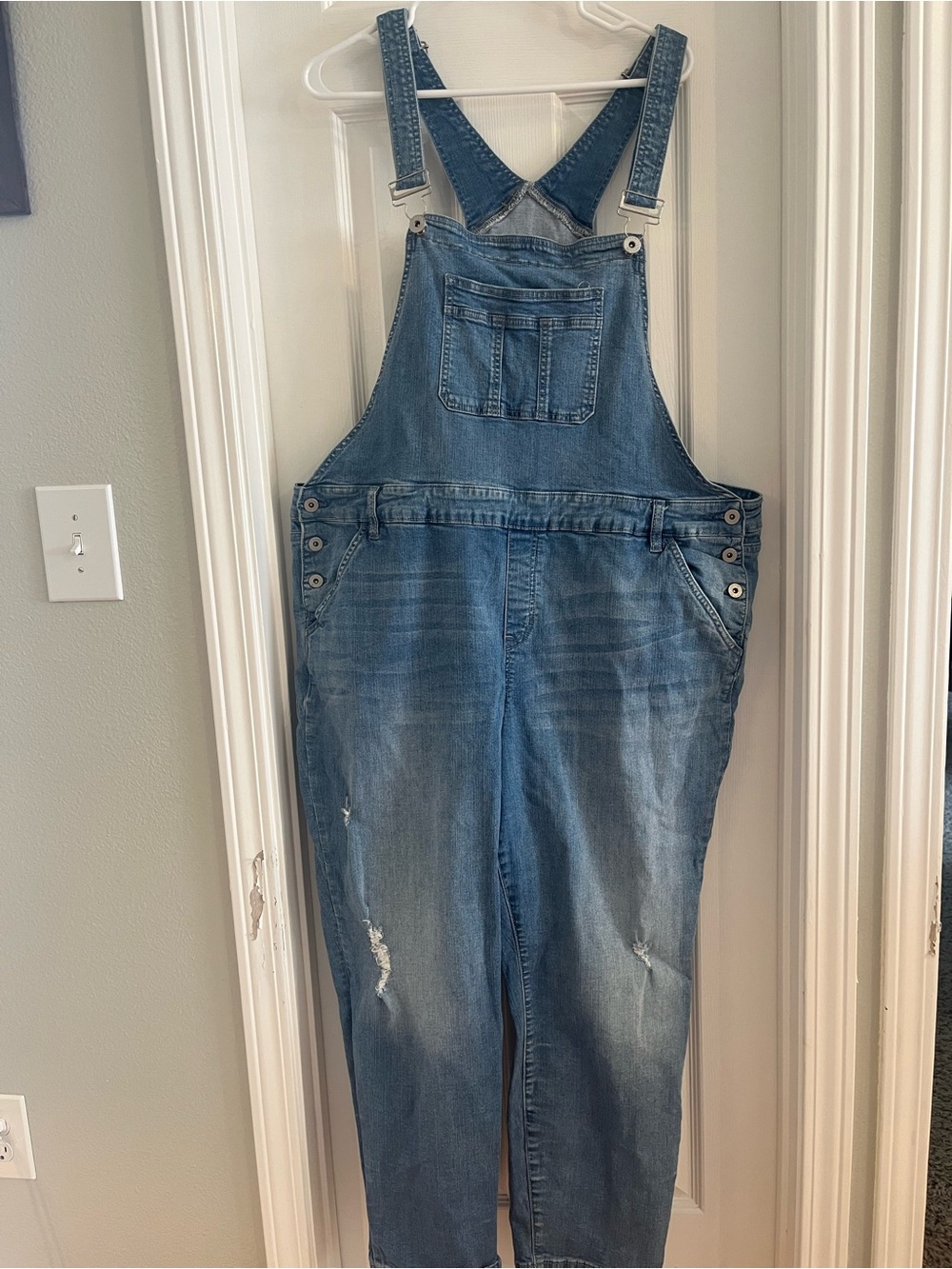 torrid Medium Blue Denim Overalls with Bib Pocket